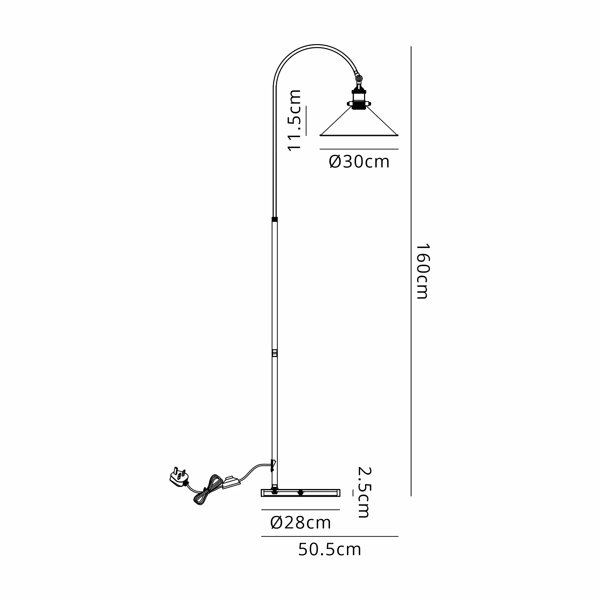 Damien-Satin Nickel Floor Lamps Deco Shaded Floor Lamps